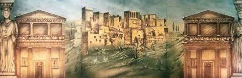 Griechenland Stadt Kulisse, Antik, Tempel, Säulen, Griechisch – 2