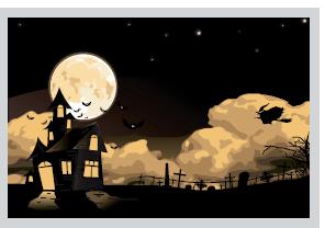 Halloween Kulissen, Bühnenbild, Kürbis, Schloss, Gruselschloss