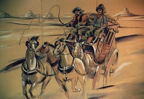 Western Kutsche - Kulisse, Postkutsche, Pferd, Figur, Indianer, Cowboy – 2
