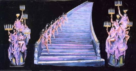 Revue Treppe als Kulisse, Showgirls, Frankreich, Theater, Paris, Tänzerinnen – 2