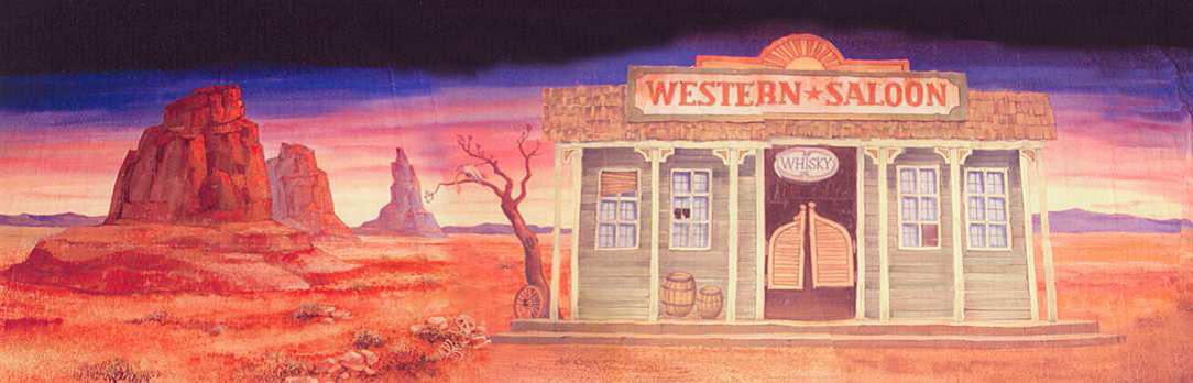 Western, Saloon - Kulisse, Indianer, Cowboy