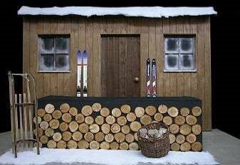 Almhütten, Hausfassaden Kulisse, Hauswand, Hauskulisse – 2