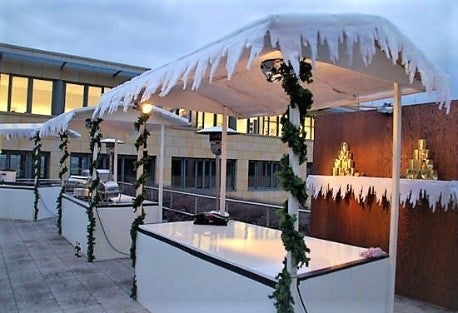 Verschneite Marktstände, Marktstand, Buffetstand, Verkaufsstand – 3