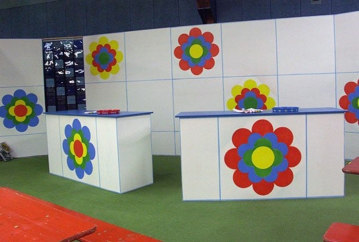 70er Jahre Blumen Lounge - Kulisse