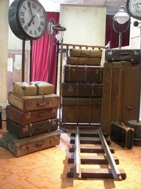Gepäckträger Figur, Kofferwagen, Koffer, Porter, Kofferträger – 2