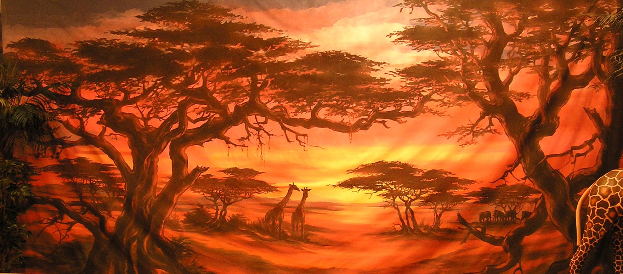 Afrika Serengeti Kulisse, Wüste, Giraffen