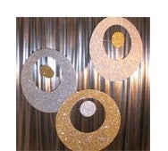 70er Jahre, Disco, Studio 54, Deckenhänger Dekoration, Gold