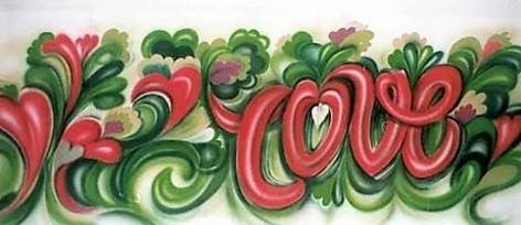 70er Jahre Kulisse, Love, Liebe, Bild, Bühnendekoration