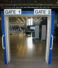 Flughafen Gate, Scanner, Durchgang, Tor, Flugzeug