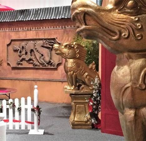 Tempelwächter Figur, Japan, China, Torwächter, Drachenhund, Eingang