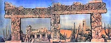 Inka Tempel Kulisse, Dschungel, Bühne