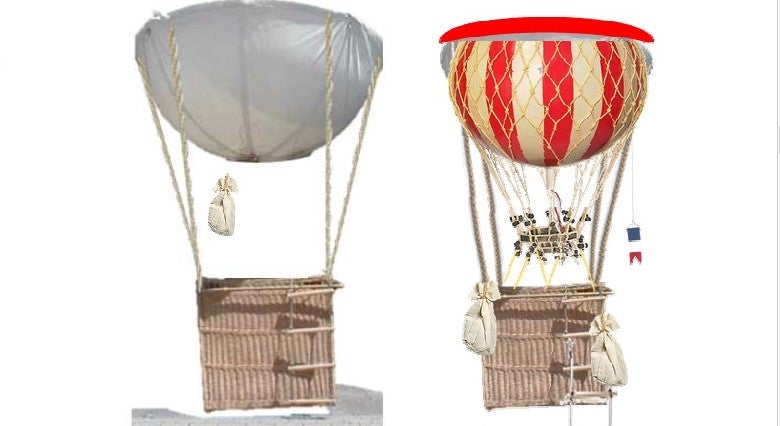 Heißluftballon, Ballon, Ballonfahrt, Heißluft, Nachbildung – 2