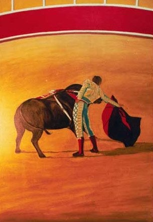 Spanien Torero Kulisse, Stier, Stierkampf