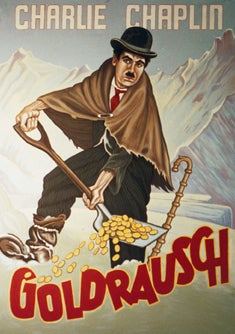 Kino Plakat "Goldrausch"  mit Charlie Ch.  Amerika, USA – 2