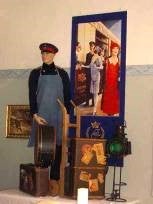 Gepäckträger Figur, Kofferwagen, Koffer, Porter, Kofferträger