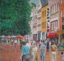 Düsseldorf Bolkenstraße Kulisse, Stadt, Einkaufsstraße, Einkaufszentrum – 2