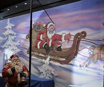 Weihnachts Kulisse, Weihnachten, Weihnachtsmann, Bühnenbild, Rentier, Schlitten – 4