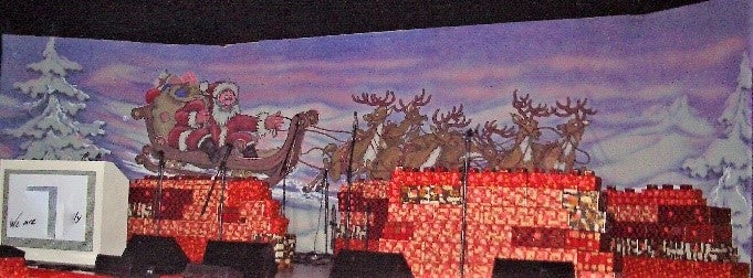 Weihnachts Kulisse, Weihnachten, Weihnachtsmann, Bühnenbild, Rentier, Schlitten – 2