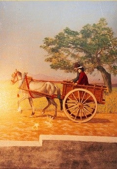 Spanische Pferdewagen Kulisse, Pferd, Kutsche – 2