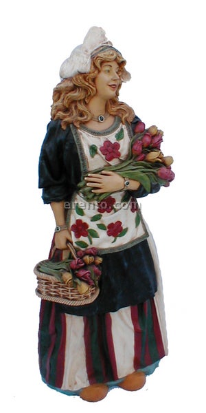 Niederländerin Figur, Blumenmädchen, Blumen, Tulpen – 2