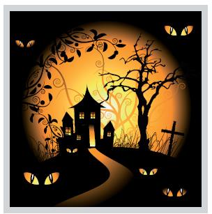 Halloween Kulissen, Bühnenbild, Kürbis, Schloss, Gruselschloss – 3