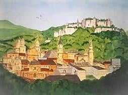 Salzburg Kulisse, Kulisse, Salzburg, Stadt, Stadtkulisse, Salzach – 2