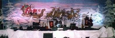 Weihnachts Kulisse, Weihnachten, Weihnachtsmann, Bühnenbild, Rentier, Schlitten