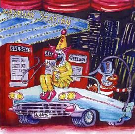 Gasoline - Kulisse, Karneval, Clown, Tankstelle