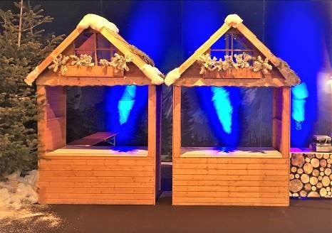 Weihnachtsmarkthütte, Weihnachten, Alpenhütte, Berghütte, Winter – 2