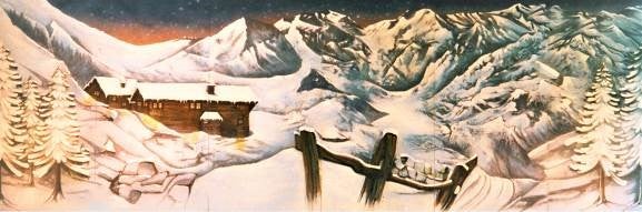 Winterdorf - Kulisse, Winter, Weihnachten, Schnee – 2