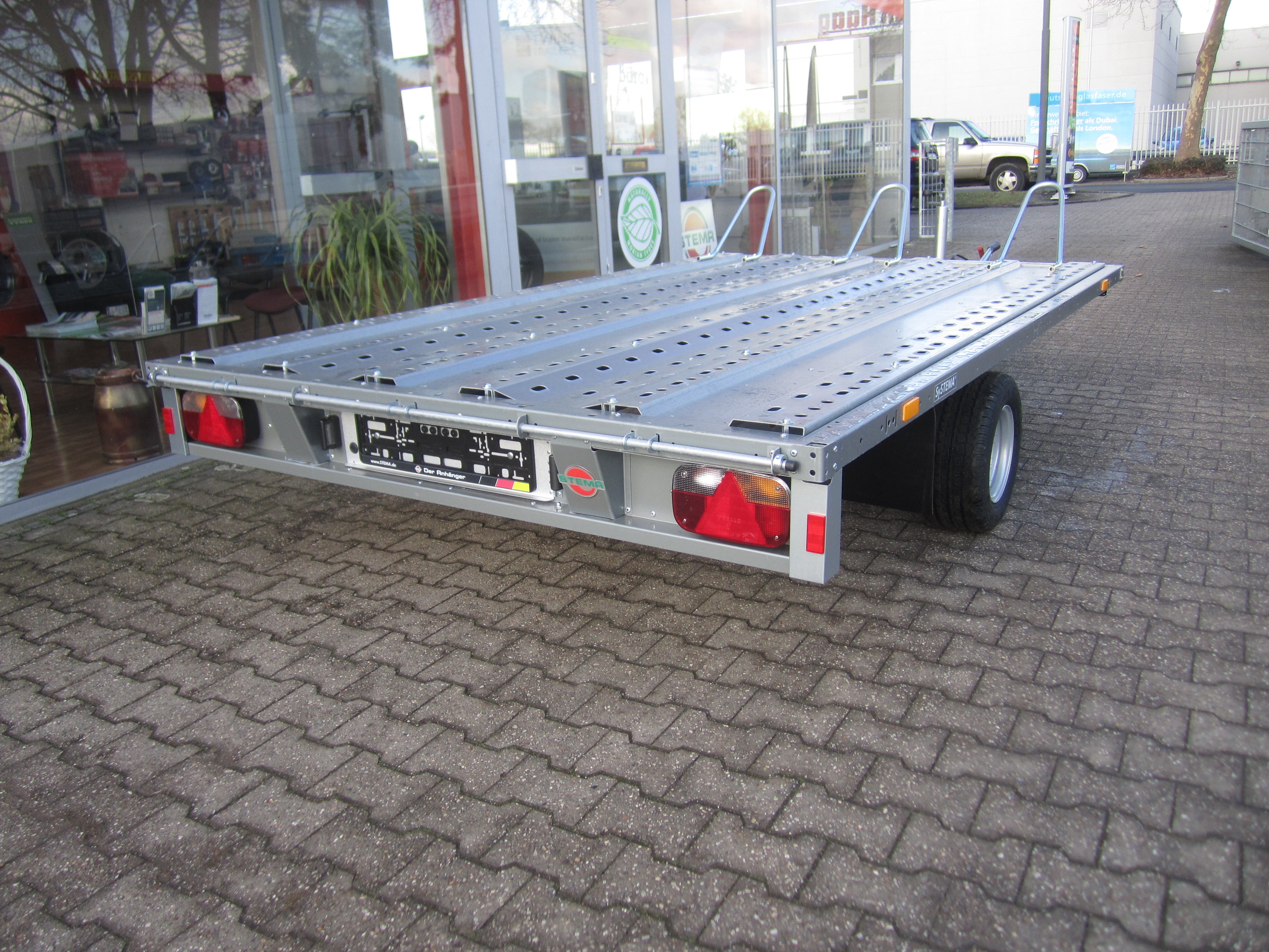 Motorradanhänger, Motorradtransporter, Motorrad Anhänger für 3 drei große Motorräder 100KmH zulassung Autoanhänger – 4