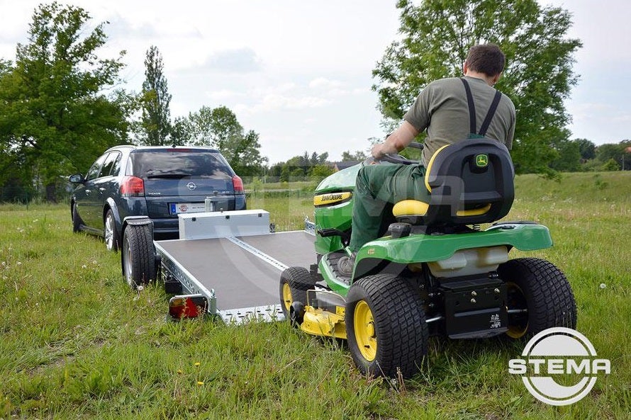 Motorradtransporter / Motorradanhänger - elek. absenkbar - ebenerdiges Beladen! 100 km/h Zulassung – 3