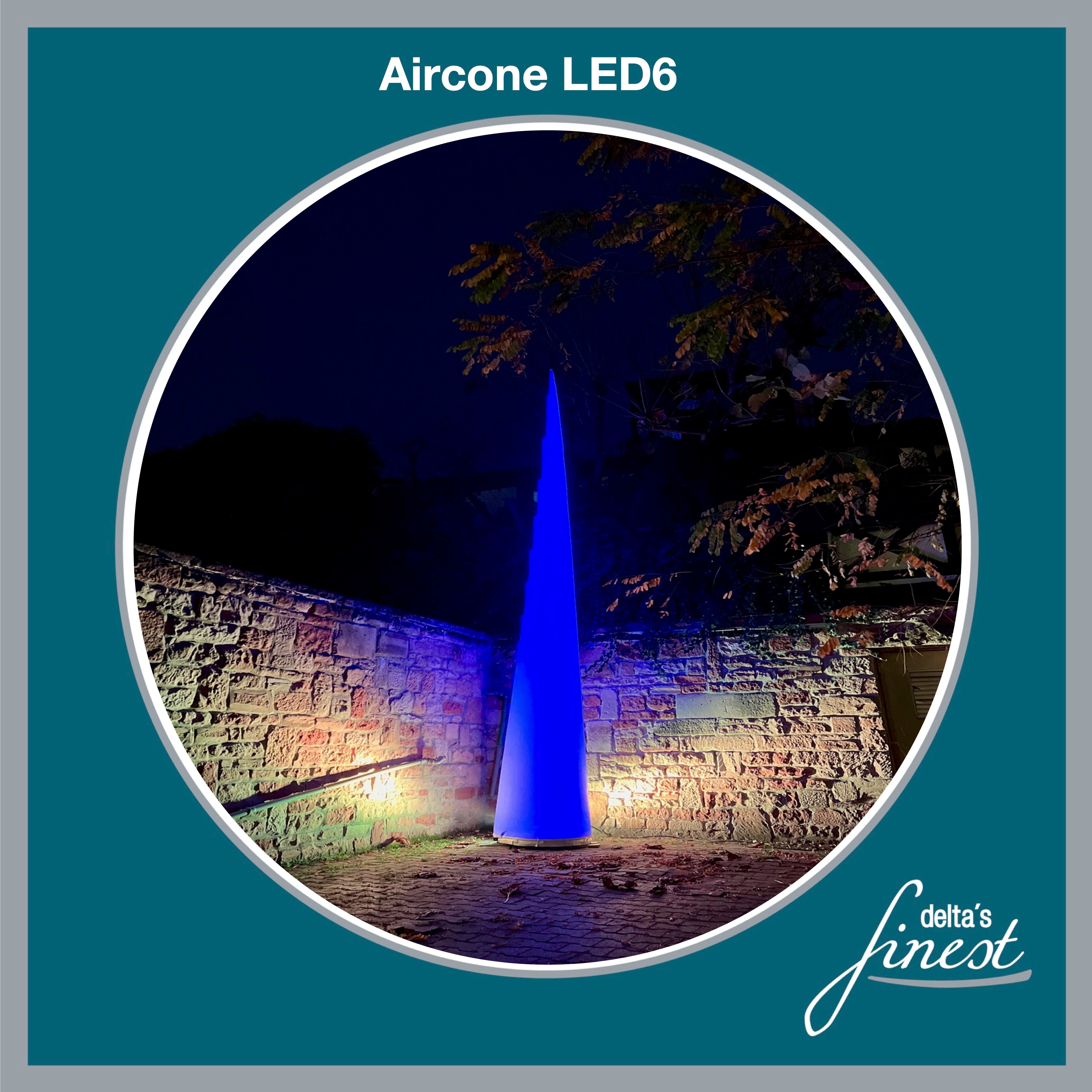 Aircone // Lichtsäule // Leuchtsäule // Lichtkegel // Lichteffekt // Dekoeffekt // LED Tube// 6m hoch