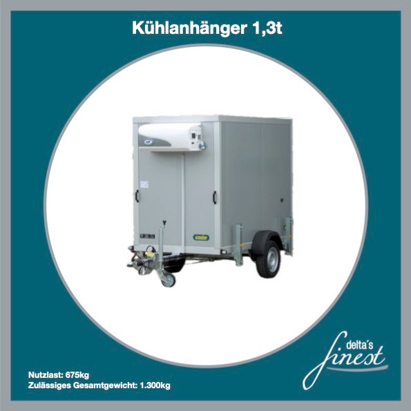 Kühlanhänger 1.3t / Kühlzelle / Mobile Kühlmöglichkeit / Eventcooler / Cooler / Kühltrailer