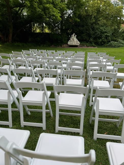 Stuhl Wedding // weißer Hochzeitsstuhl // Trau-Stuhl // der stylische weiße Klapp-Stuhl – 2