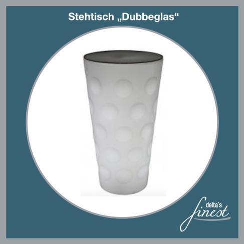 Beleuchteter Stehtisch Dubbeglas // Dubbeglas Stehtisch // Dubbe-Tisch