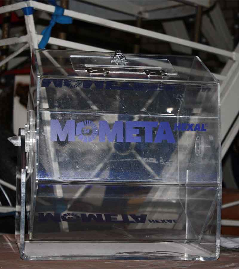 Lostrommel Plexiglas mieten bei Der Spassmacher