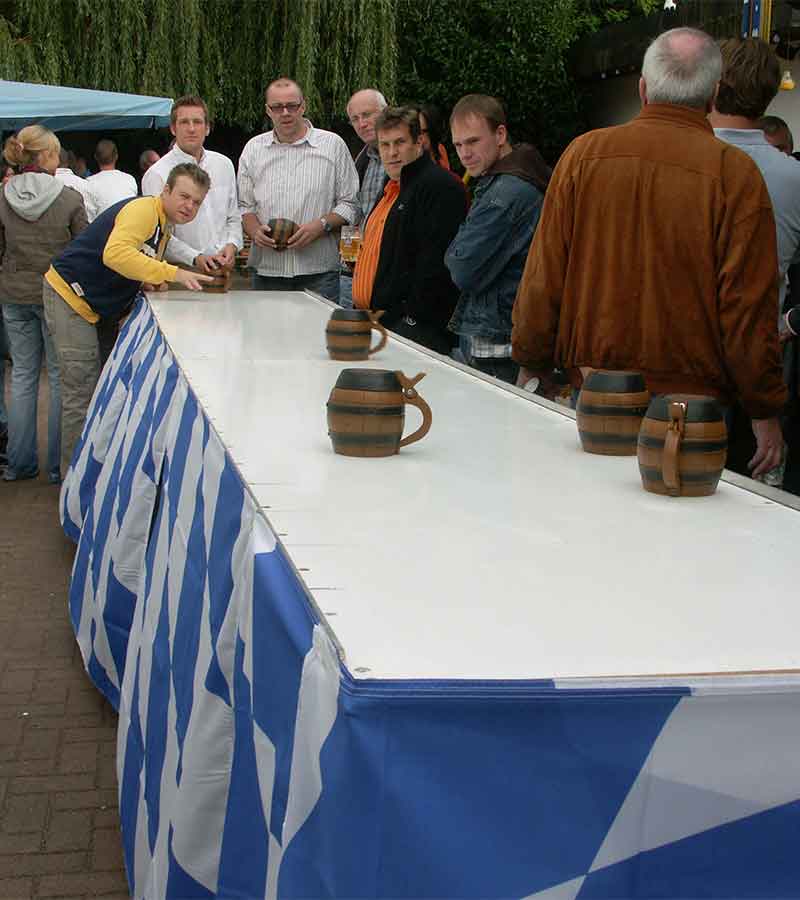 Bierglasschieben Gläsergleitwettbewerb mieten bei Der Spassmacher