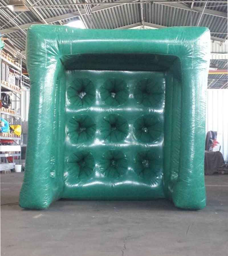 Fussball Torwand aufblasbar 9 loch mieten bei Der Spassmacher