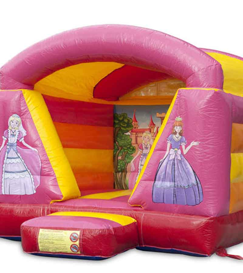 Hüpfburg Prinzessin mit Dach mieten bei Der Spassmacher