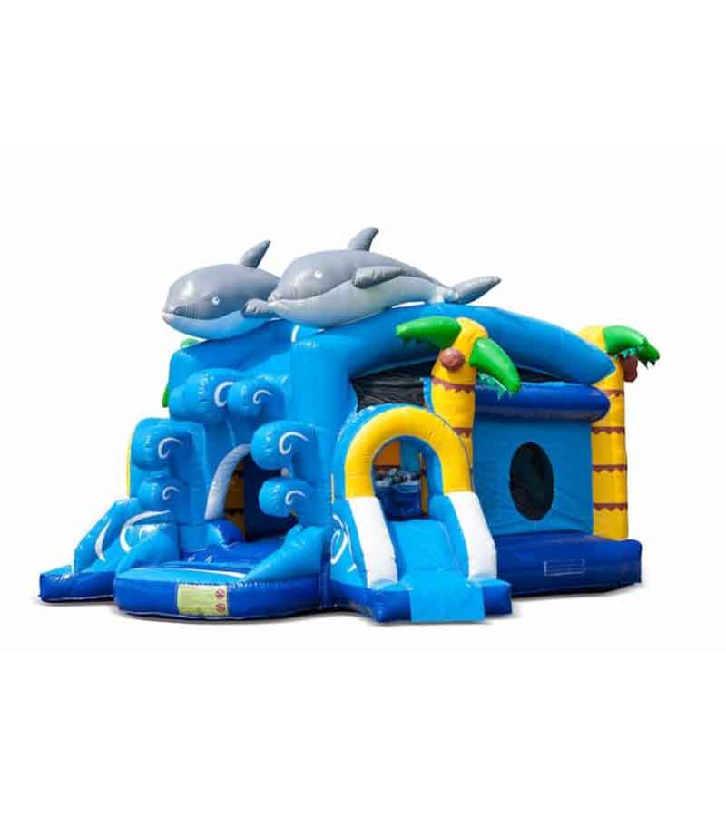 Hüpfburg Delfin Funpark mieten bei Der Spassmacher