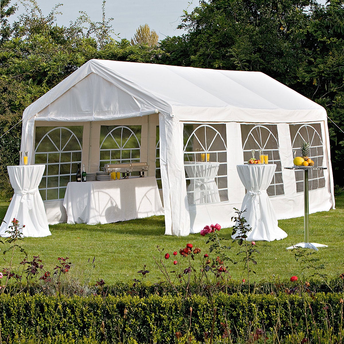 Partyzelt - Zelt mit Boden - 6 x 6 Meter - PVC