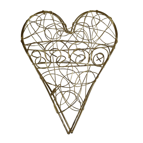 Drahtherz, gold