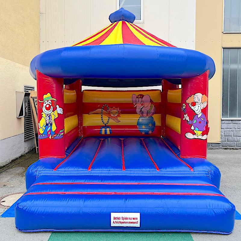 Hüpfburg Zirkus mit Regendach mieten – 2