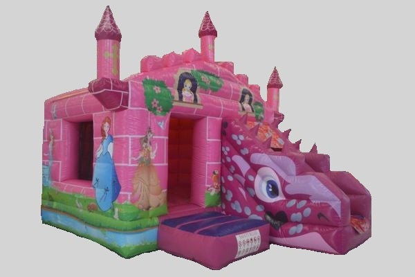Burgfräulein - pinke Hüpfburg mieten – 2