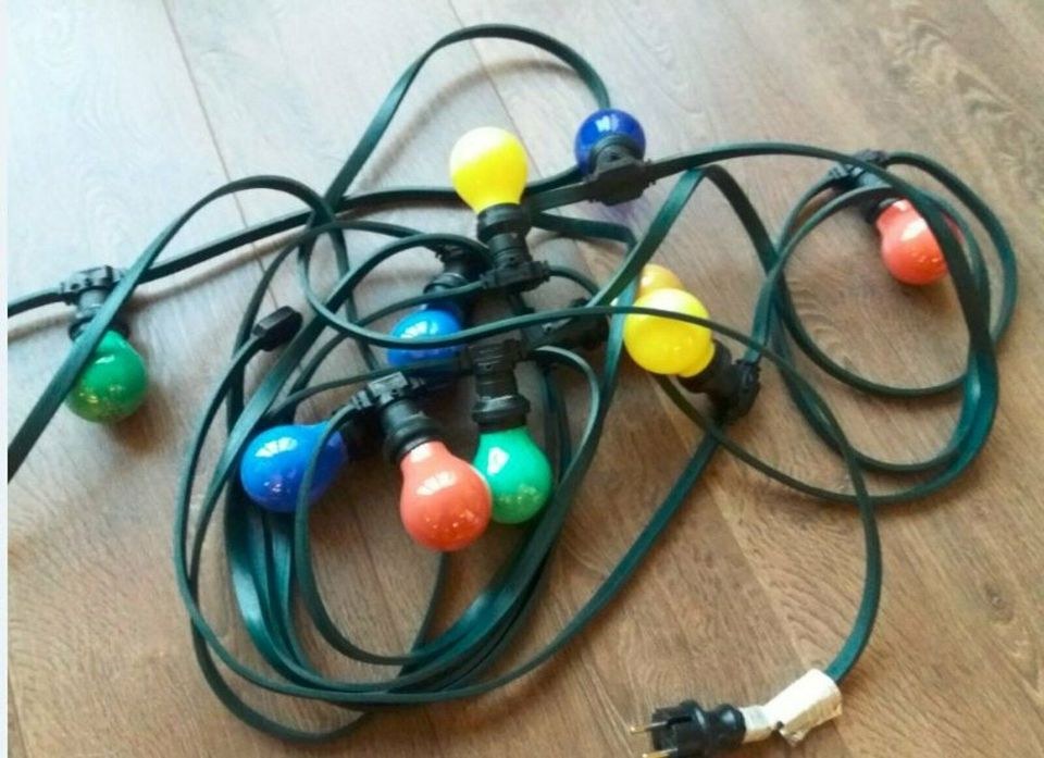 Lichterkette 10 mtr bunte Glühbirnen in Hamburg mieten – – 2