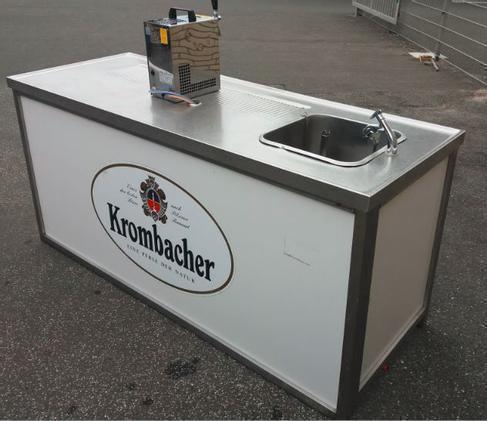 Bierzapfanlage mit Durchlaufkühlung, Schanktresen, Fassbier – 2