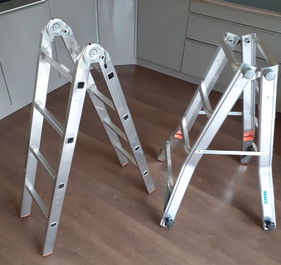 Sprossen Gelenk Teleskopleiter m 4 Holmverläng mieten in Hamburg – 3
