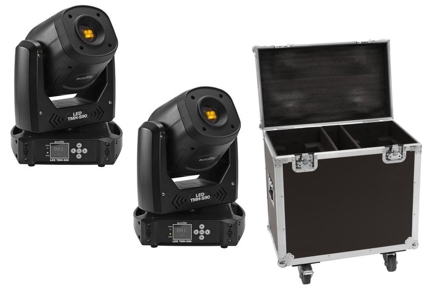 2 x Moving Head Eurolite TMH S90 COB (LED) im Case