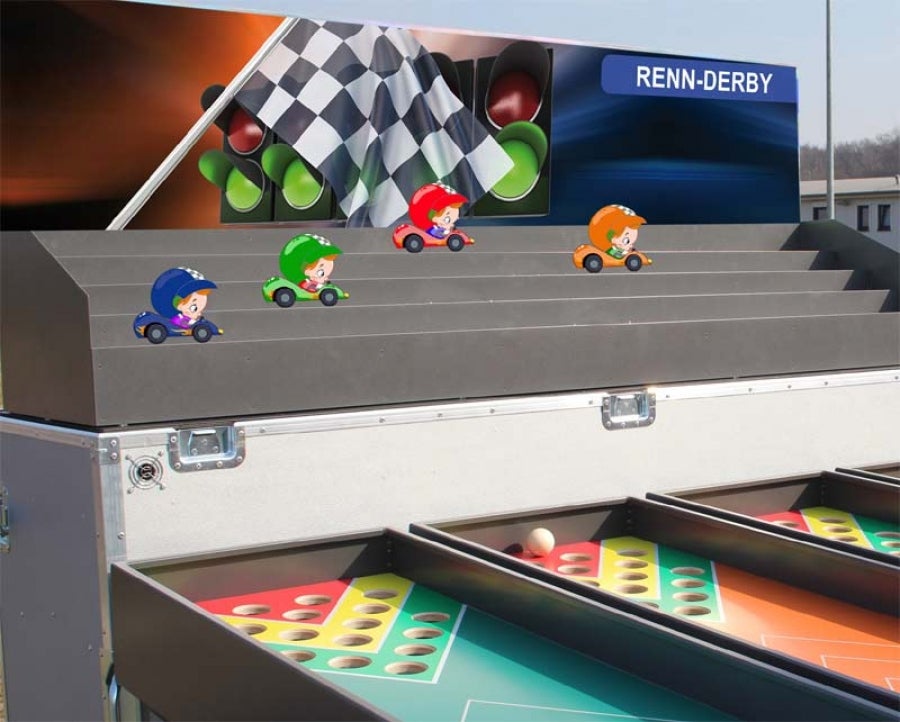 Derbyrennen mit Autos / Autoderby / Pferdederby mieten
